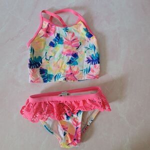 Baby girl 2t laser cut tank top bikini bottom set